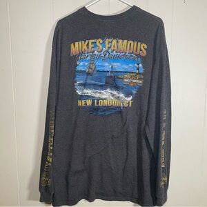 Harley-Davidson New London Ct. Long Sleeve Shirt size XL nautical double sided